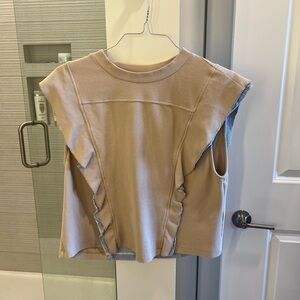 NWOT Anthropologie Light Sand Top